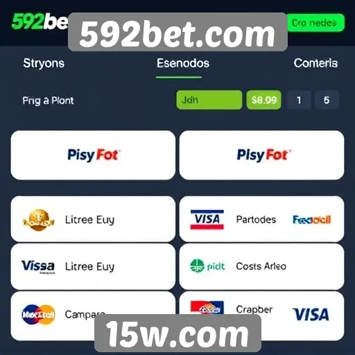 Métodos de pagamento disponíveis no 592bet.com